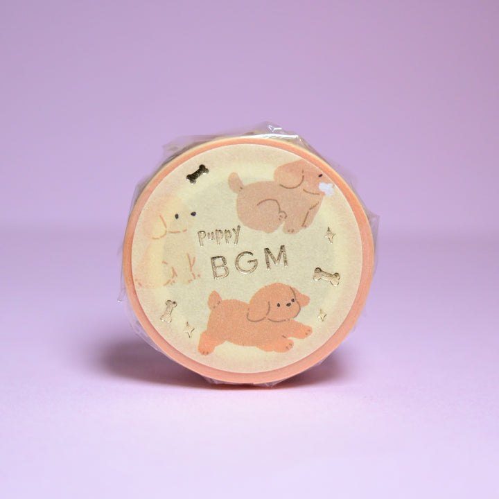 BGM Cute Puppy Orange Masking Tape