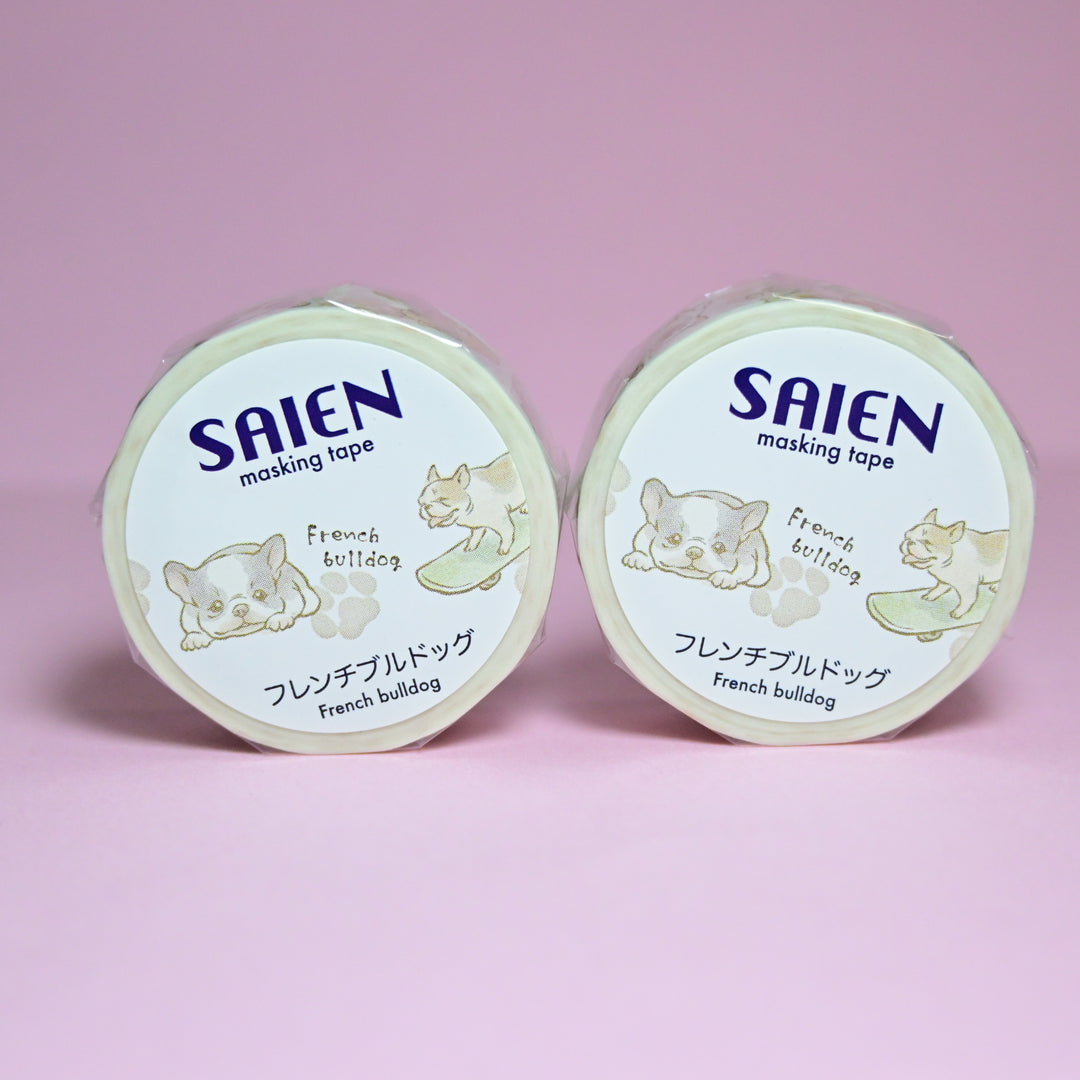 SAIEN French Bulldog Cute Dog Masking Tape