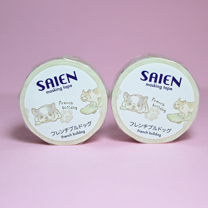 SAIEN French Bulldog Cute Dog Masking Tape
