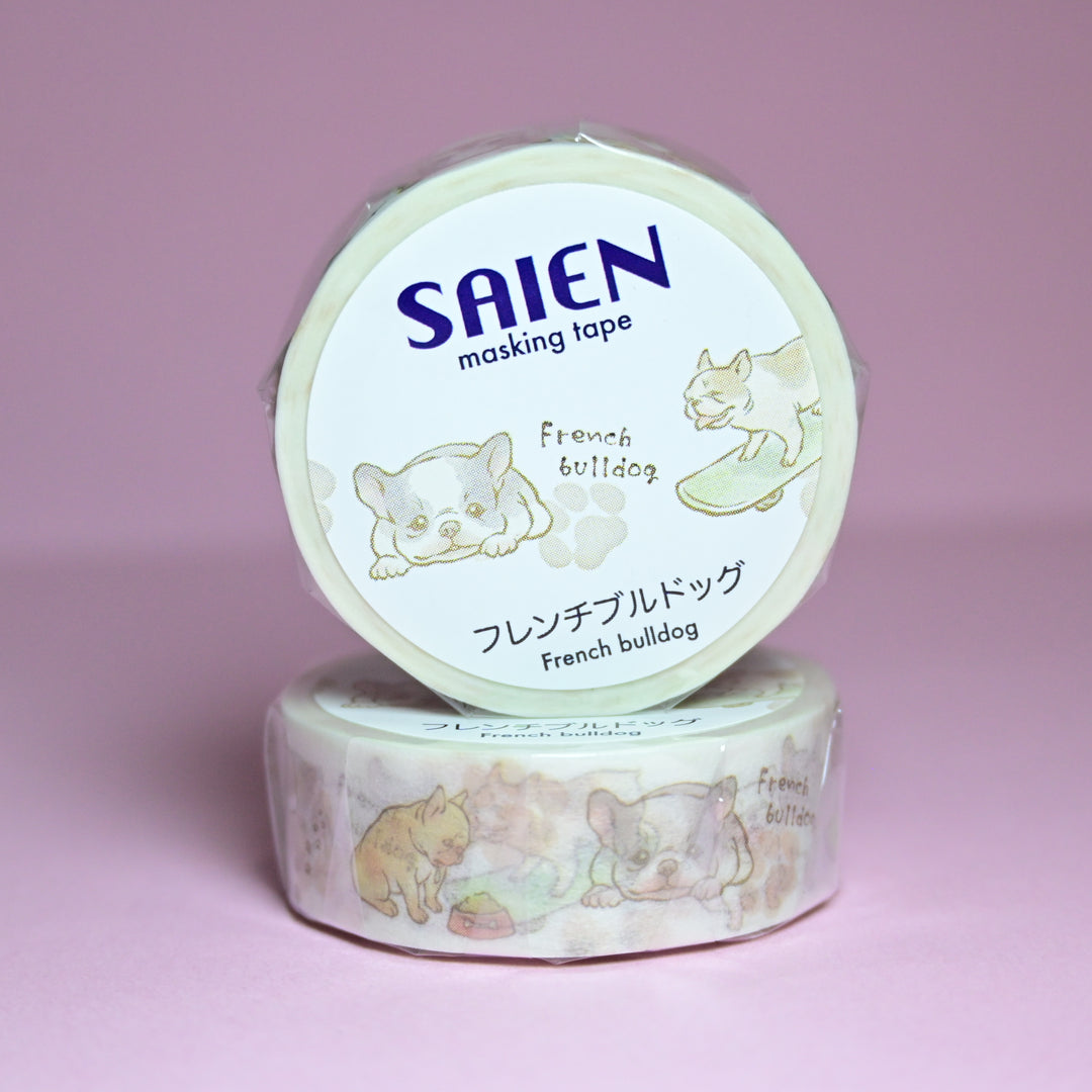SAIEN French Bulldog Cute Dog Masking Tape