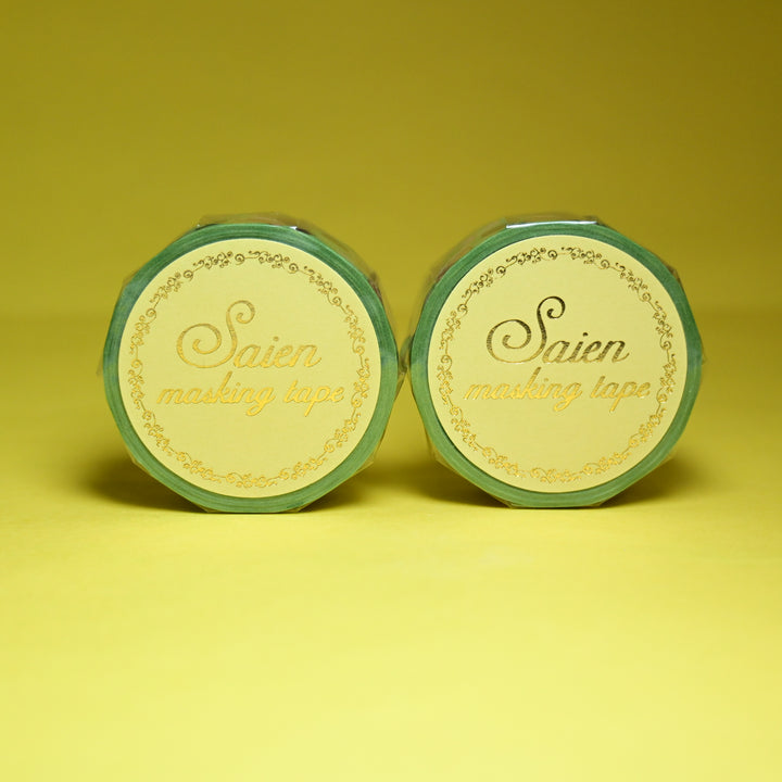 SAIEN Shiba Inu and Japanese Sweets Green Masking Tape