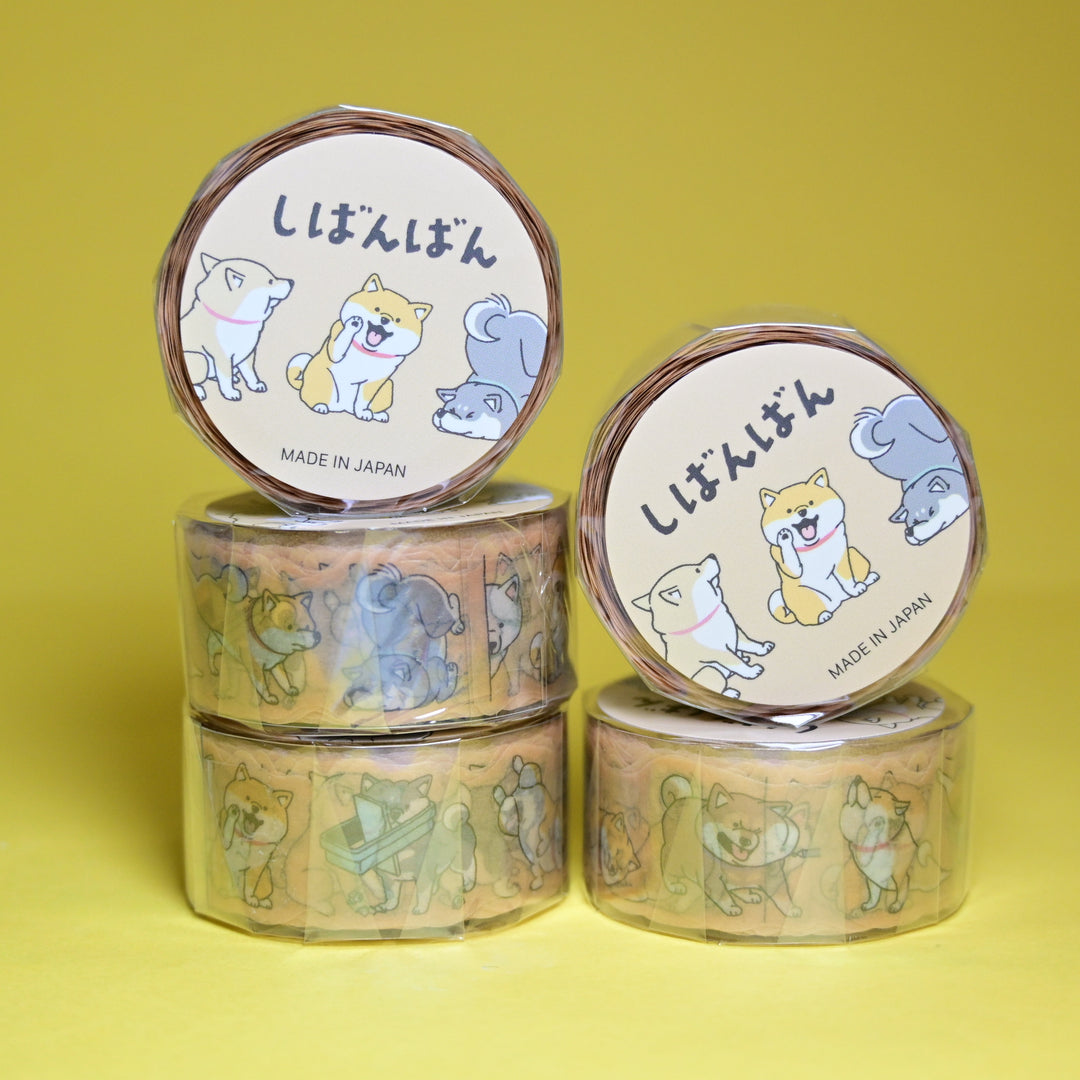 MINDWAVE Shibanban Shiba Dog Cute Orange Masking Tape