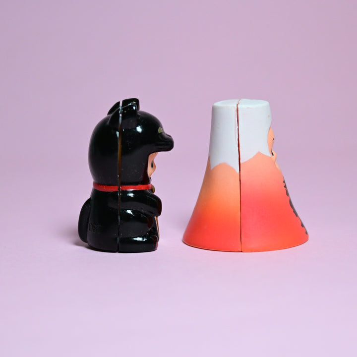 [Pre-loved] Kewpie Baby Lucky Cat &amp; Mt. Fuji Mini Figure Set