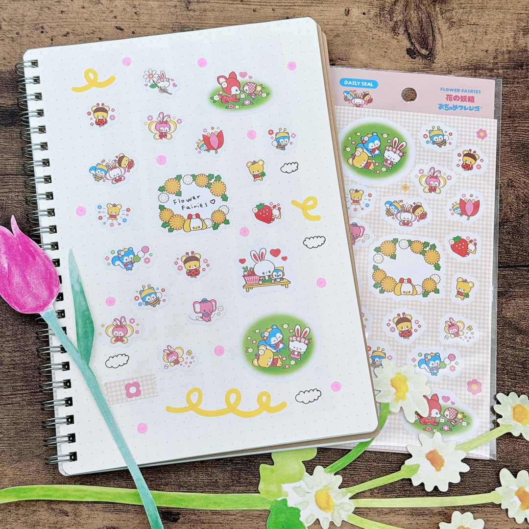 (DS002) Rainbowholic x Ochame Friends Flower Fairies Sticker Sheet