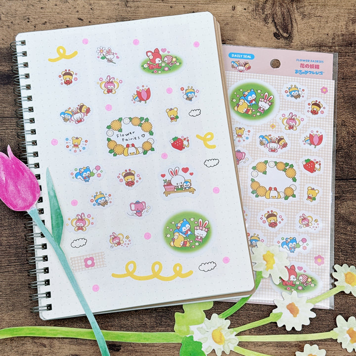 (DS002) Rainbowholic x Ochame Friends Flower Fairies Sticker Sheet