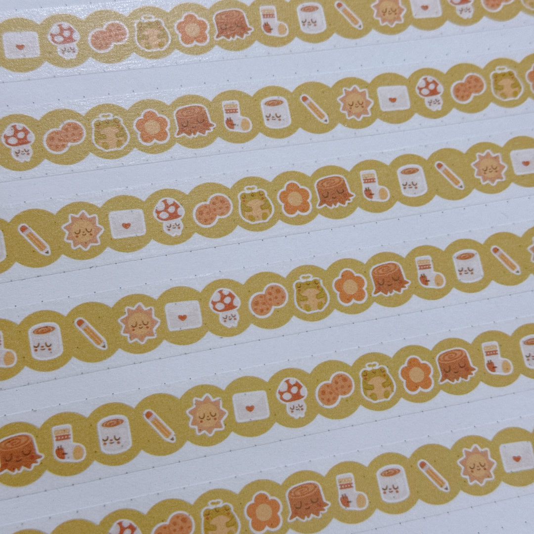 (MT144) Original Rainbowholic x Tazdaunicorn Froggy's Cozy Life Washi Tape