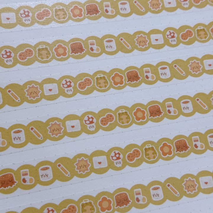 (MT144) Original Rainbowholic x Tazdaunicorn Froggy's Cozy Life Washi Tape