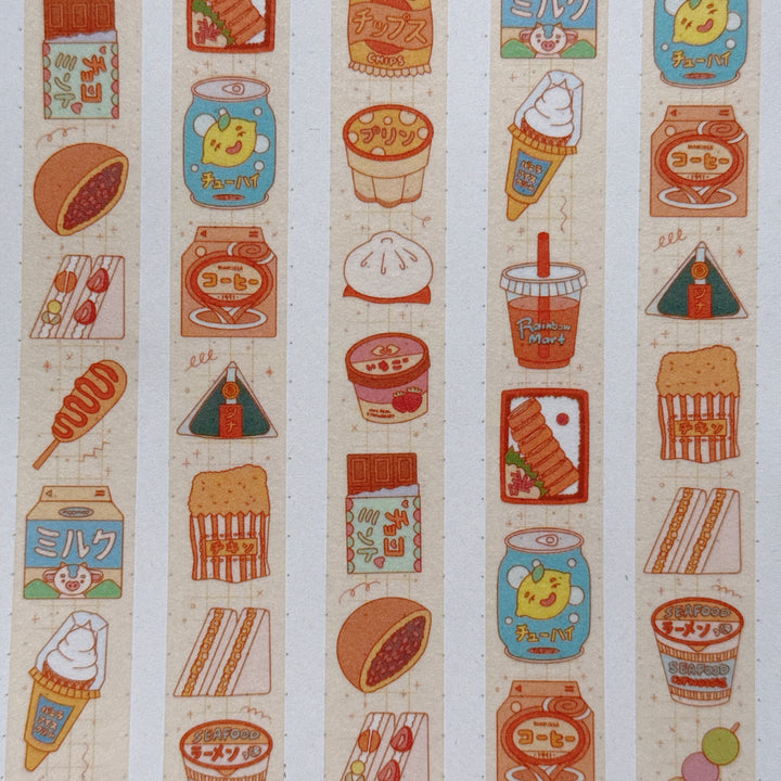 (MT138) Original Rainbowholic x Tazdaunicorn Konbini Food Washi Tape