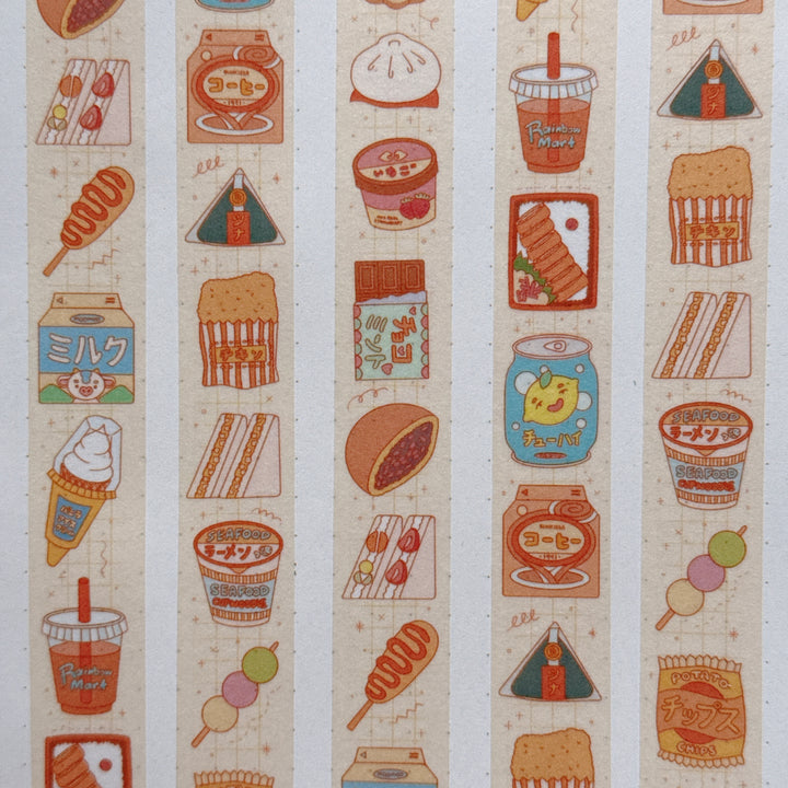 (MT138) Original Rainbowholic x Tazdaunicorn Konbini Food Washi Tape