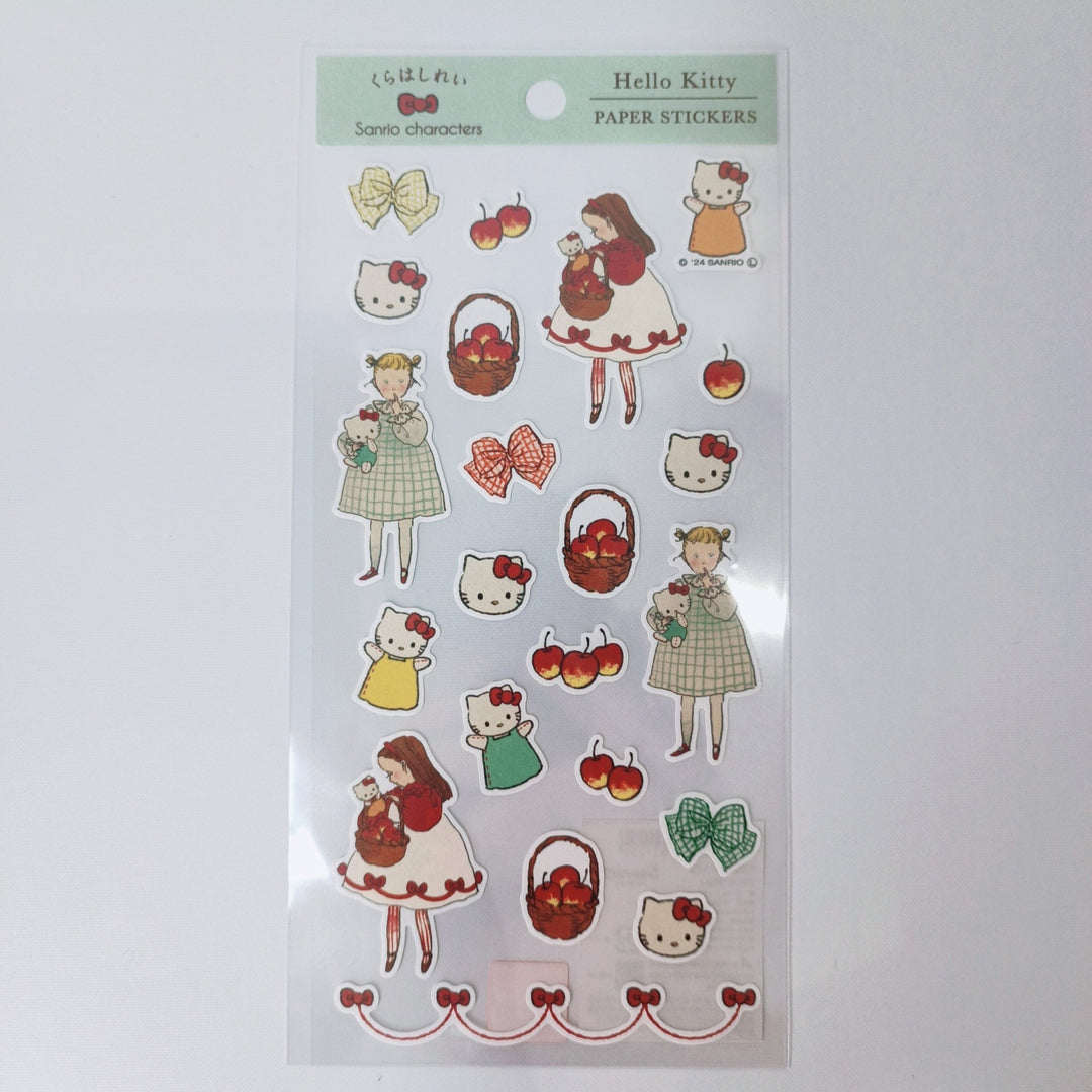 Kurahashi x Sanrio Hello Kitty Sticker Sheet (Green Version)