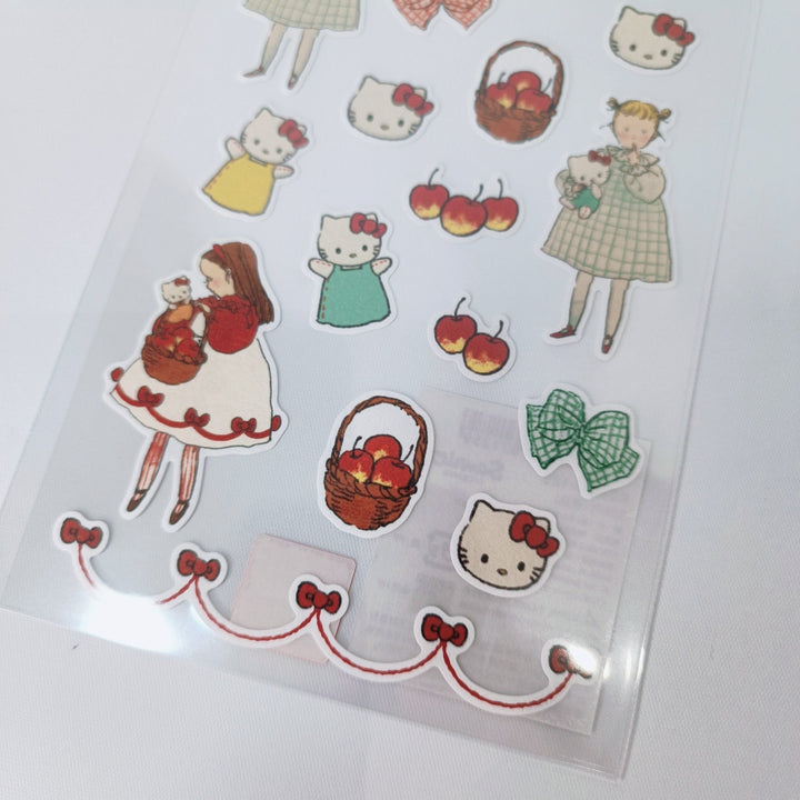 Kurahashi x Sanrio Hello Kitty Sticker Sheet (Green Version)