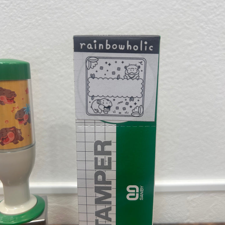 [PRE-ORDER] Rainbowholic Original Date Stamp (Kawaii Hippo)