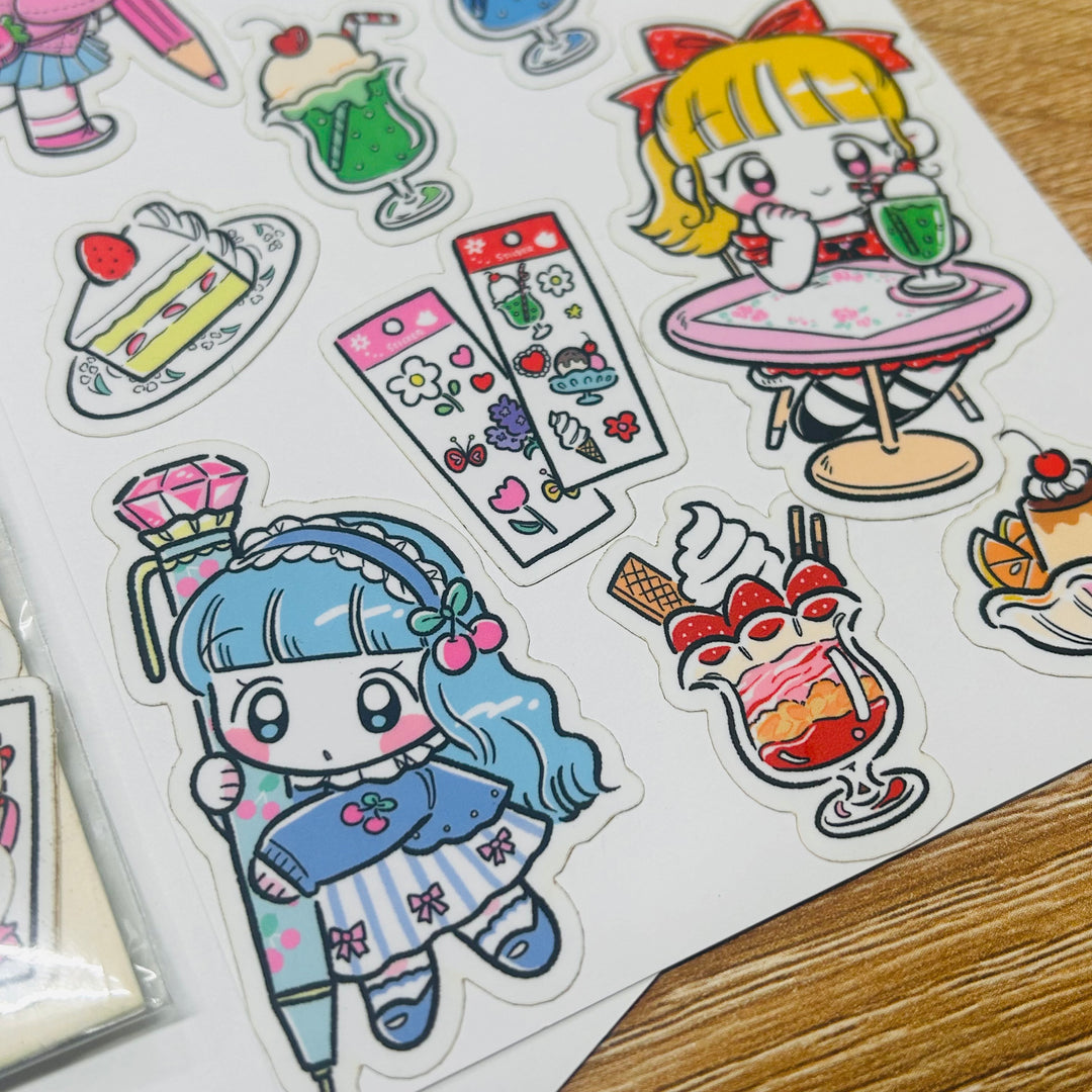 (FS005) Sello de copos de nieve Rainbowholic x Ichi Bungu Kissa (Stationery Cafe)