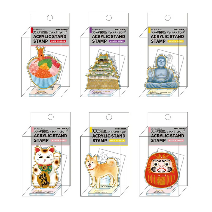 Kamio Japan Otona no Zukan Acrylic Stand Stamps (6 Designs)