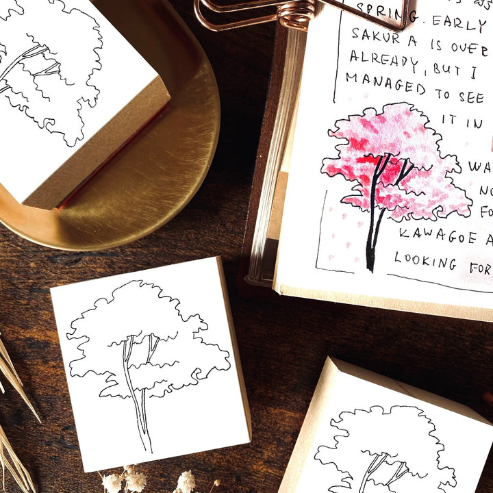 Oola Happy Stationery - Tree Stamp