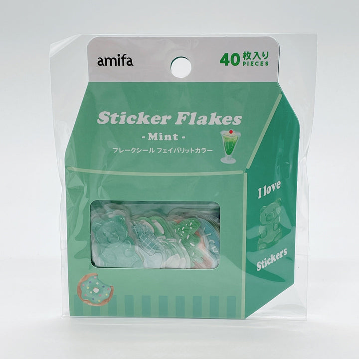 Amifa favorite color flake seal - green mint