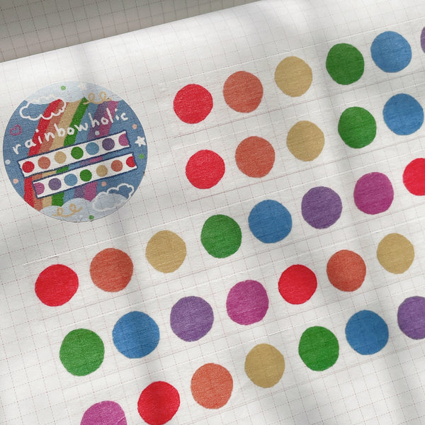 (MT019) Original Rainbow Circle Shape Washi Tape