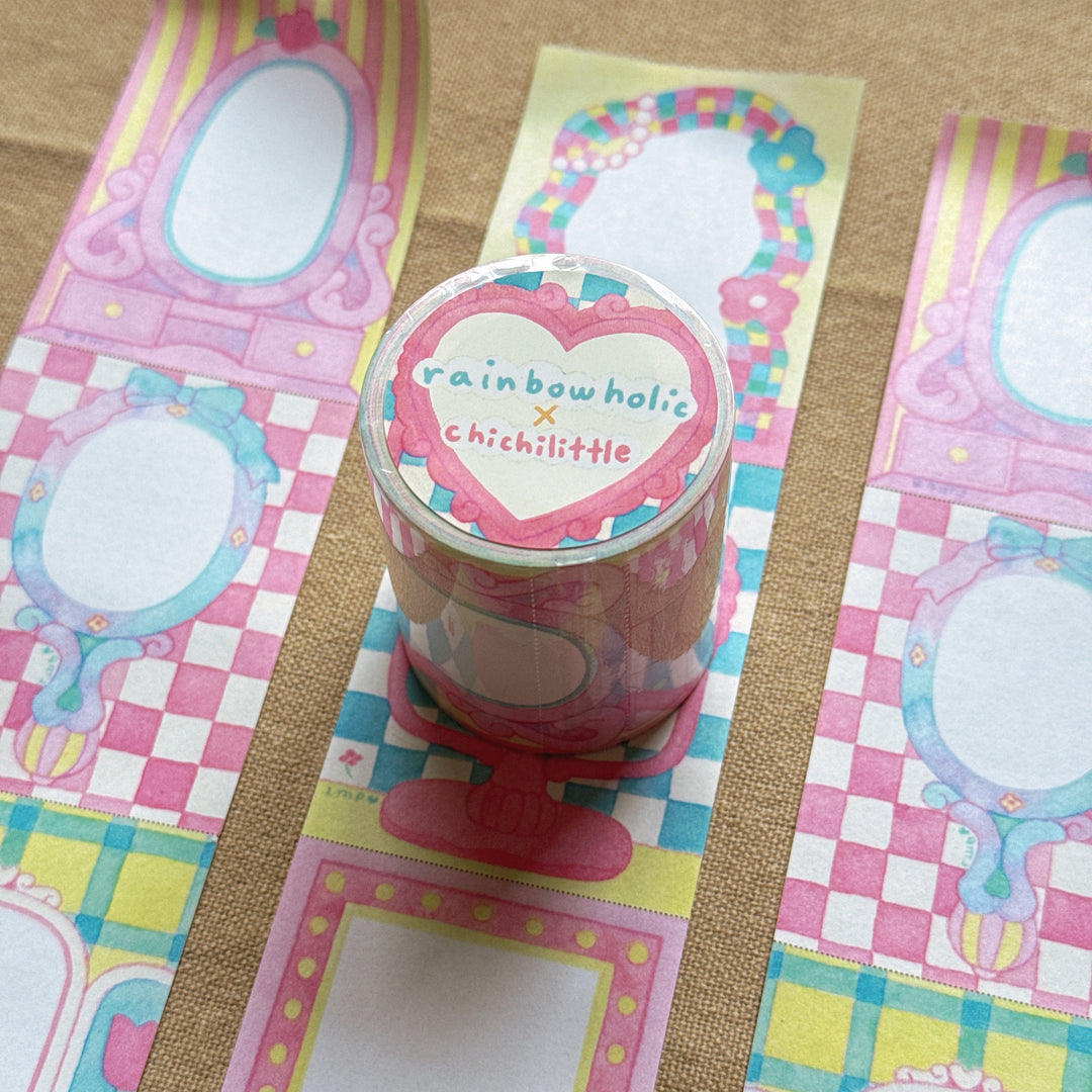 (RM003) Rainbowholic x Chichilittle Cute Mirrors Roll Memo Washi Tape
