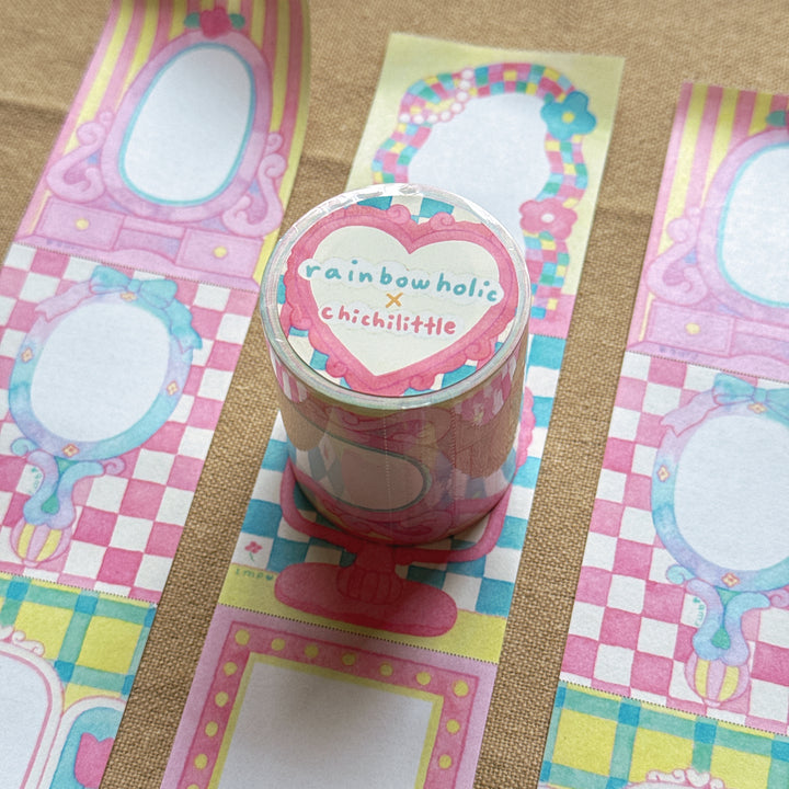 (RM003) Rainbowholic x Chichilittle Cute Mirrors Roll Memo Washi Tape