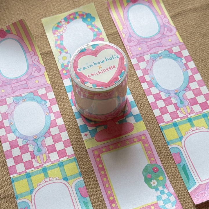 (RM003) Rainbowholic x Chichilittle Cute Mirrors Roll Memo Washi Tape