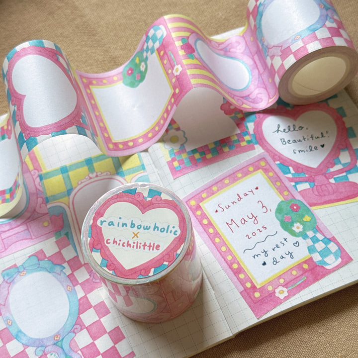 (RM003) Rainbowholic x Chichilittle Cute Mirrors Roll Memo Washi Tape