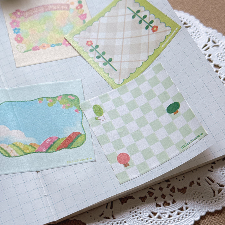 (RM004) Rainbowholic x Chichilittle Spring Notes Roll Memo Washi Tape