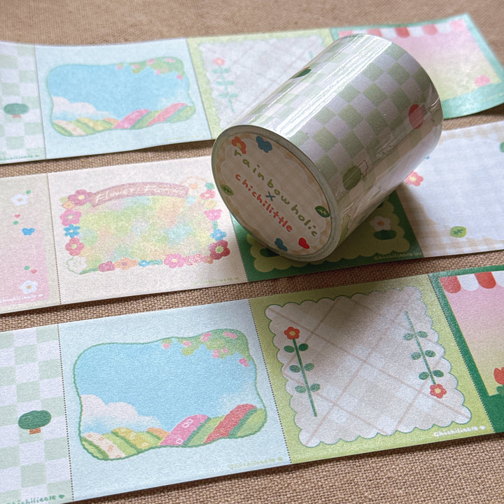 (RM004) Rainbowholic x Chichilittle Spring Notes Roll Memo Washi Tape
