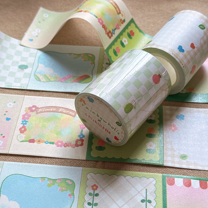 (RM004) Rainbowholic x Chichilittle Spring Notes Roll Memo Washi Tape