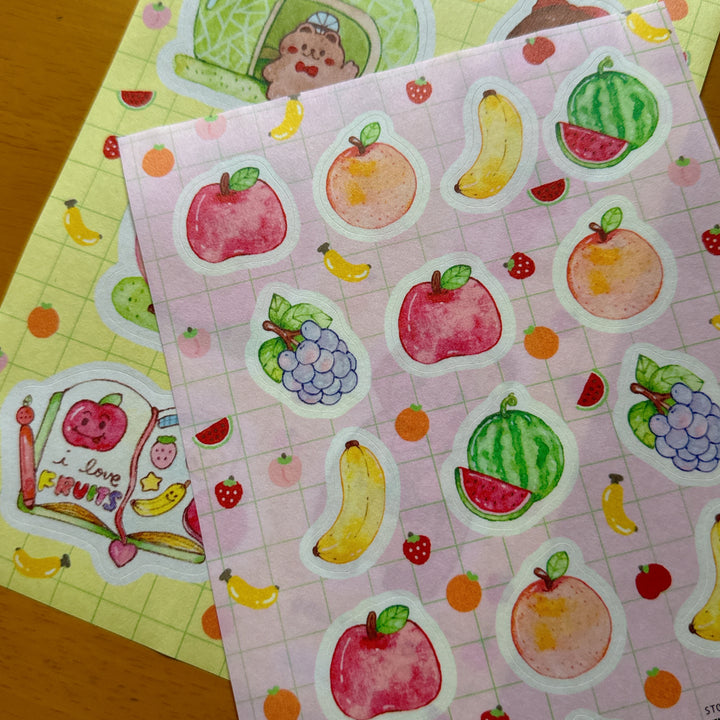 (ST097) Original Rainbowholic x Dolly Kaye Art "Fruits" Sticker Set (2 sheets)