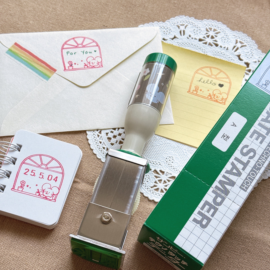 (HS003) Rainbowholic x Mandie Kuo Cute Mouse Date Stamp