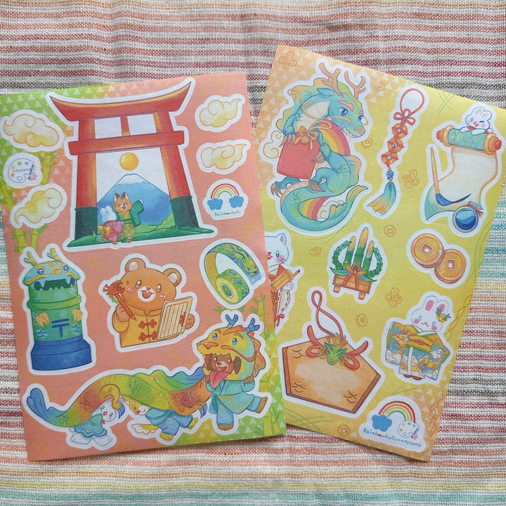 Original Rainbowholic x Napyonz Year of the Dragon Sticker Set (2 sheets)