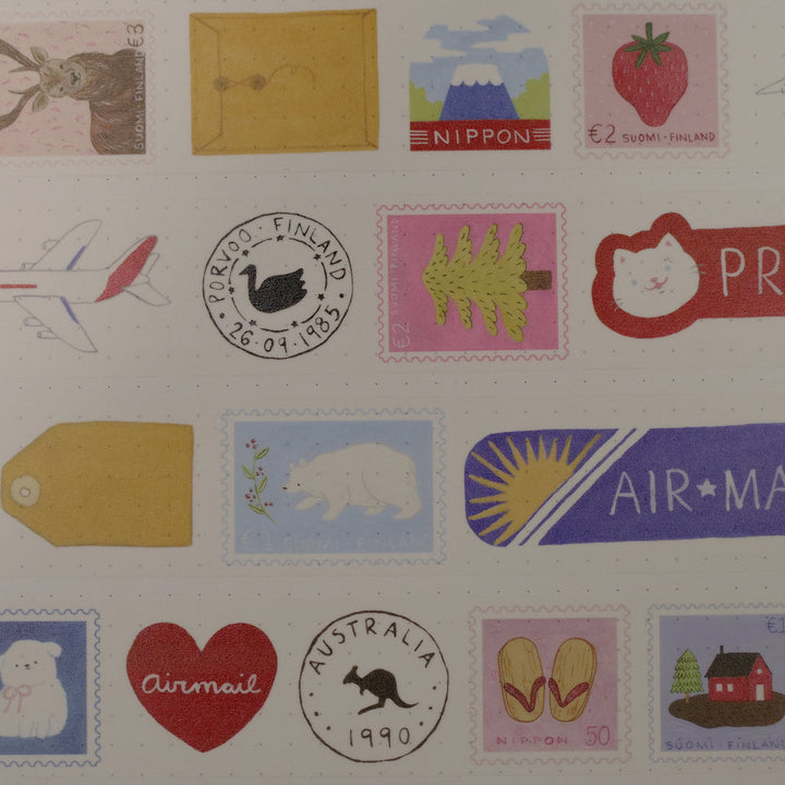 (MT066) Rainbowholic x Niina Aoki Airmail 3cm Washi Tape