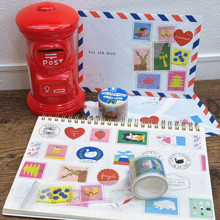 (MT066) Rainbowholic x Niina Aoki Airmail Easy Cut Washi Tape
