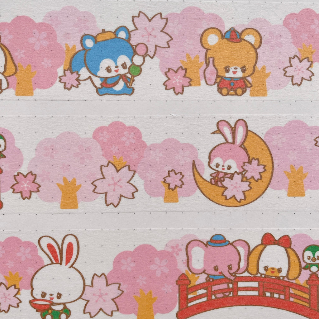 (MT063) Rainbowholic x Ochame Friends Sakura Series 3cm Washi Tape