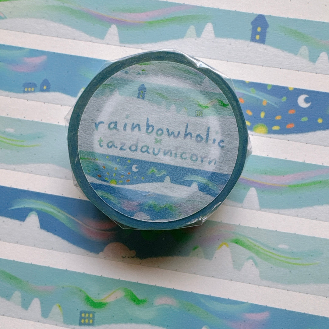 (MT097) Original Rainbowholic x Tazdaunicorn Aurora Starry Sky Washi Tape