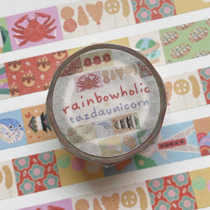 (MT074) Original Rainbowholic x Tazdaunicorn Osaka Washi Tape