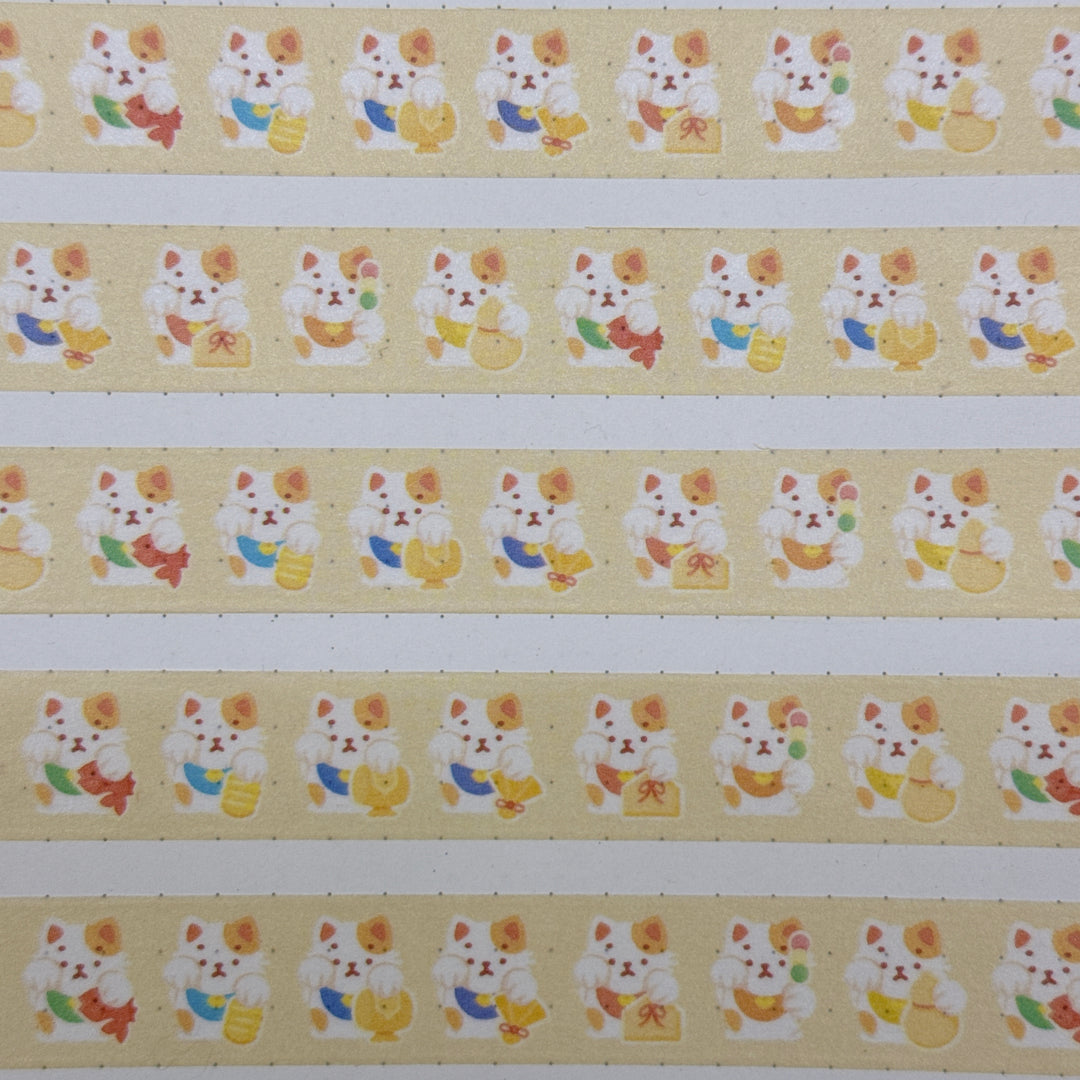 (MT119) Original Rainbowholic x Tazdaunicorn Rainbow Lucky Cat Washi Tape