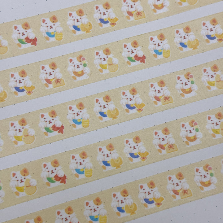 (MT119) Original Rainbowholic x Tazdaunicorn Rainbow Lucky Cat Washi Tape