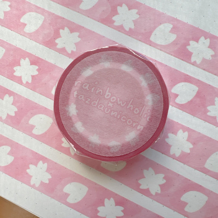 Original Rainbowholic x Tazdaunicorn Pink Sakura Shapes Washi Tape