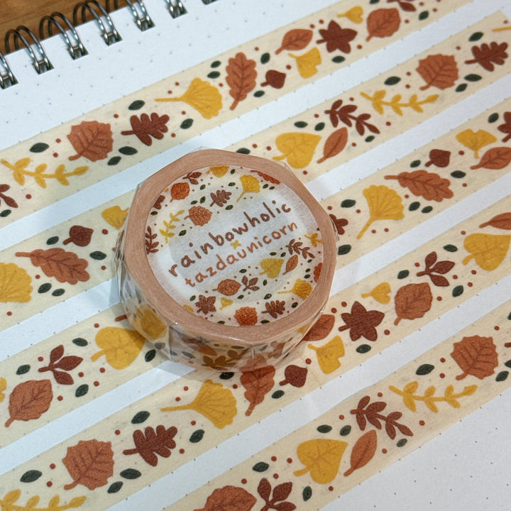 (MT109) Original Rainbowholic x Tazdaunicorn Autumn Patterns Washi Tape