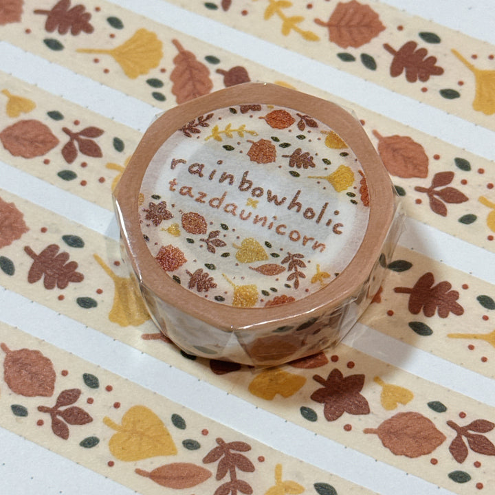 (MT109) Original Rainbowholic x Tazdaunicorn Autumn Patterns Washi Tape