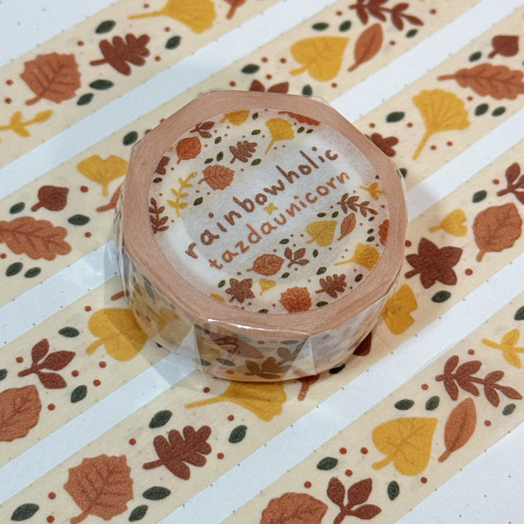 (MT109) Original Rainbowholic x Tazdaunicorn Autumn Patterns Washi Tape