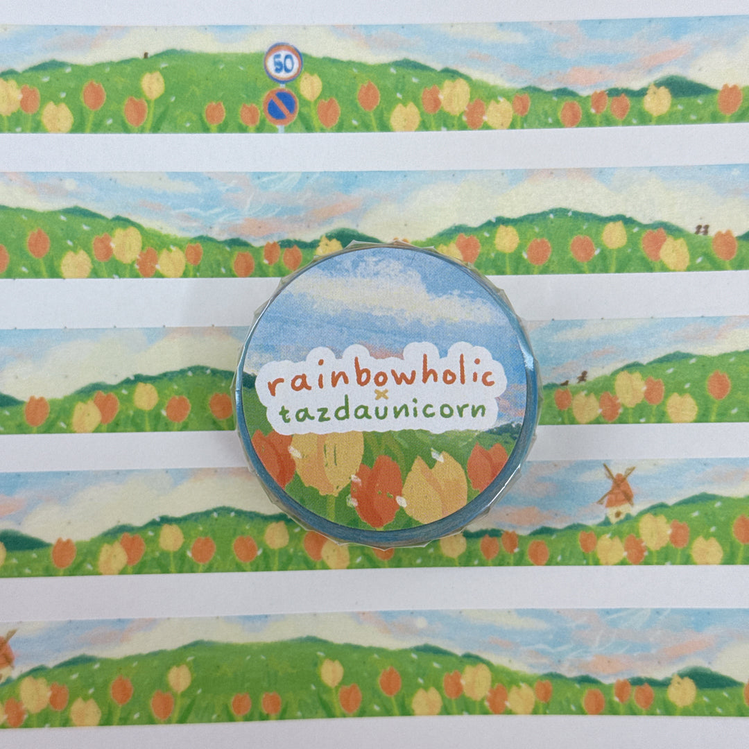 (MT129) Original Rainbowholic x Tazdaunicorn Beautiful Scenery Washi Tape