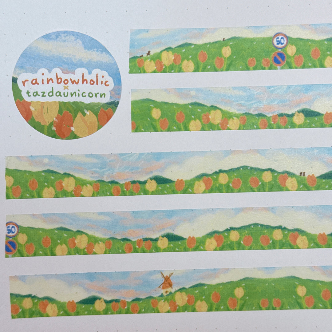 (MT129) Original Rainbowholic x Tazdaunicorn Beautiful Scenery Washi Tape