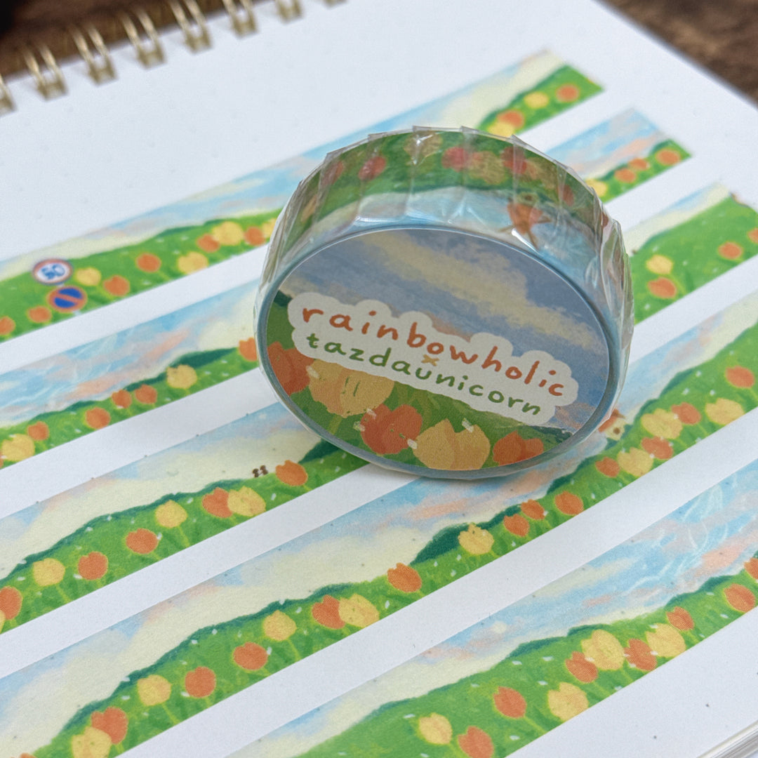 (MT129) Original Rainbowholic x Tazdaunicorn Beautiful Scenery Washi Tape