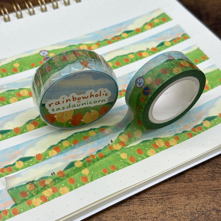 (MT129) Original Rainbowholic x Tazdaunicorn Beautiful Scenery Washi Tape