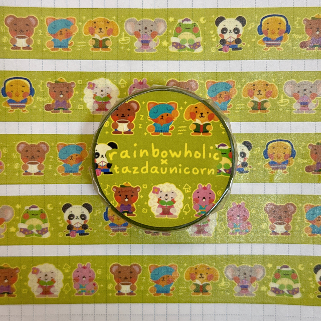 (MT120) Original Rainbowholic x Tazdaunicorn Cozy Hobbies Washi Tape