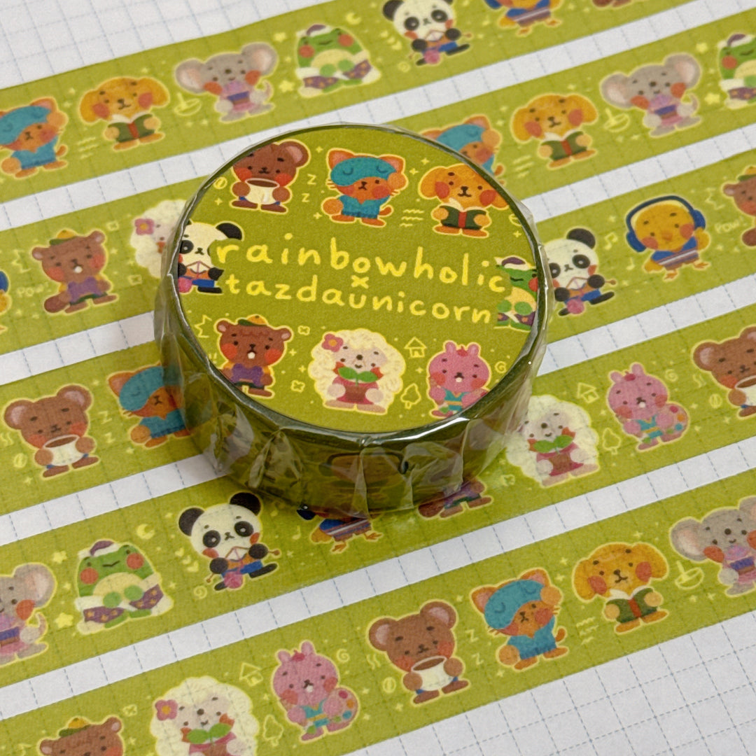 (MT120) Original Rainbowholic x Tazdaunicorn Cozy Hobbies Washi Tape