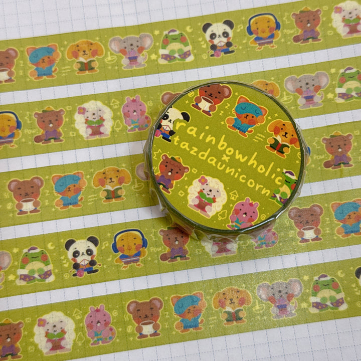 (MT120) Original Rainbowholic x Tazdaunicorn Cozy Hobbies Washi Tape