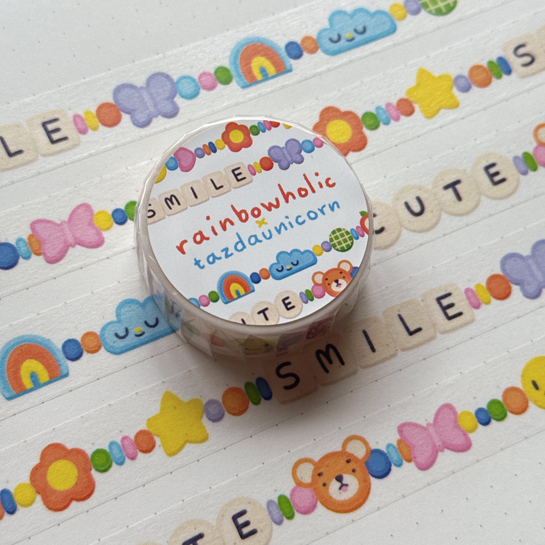(MT140) Original Rainbowholic x Tazdaunicorn Friendship Bracelet Washi Tape